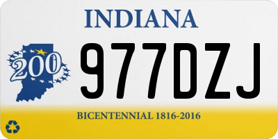 IN license plate 977DZJ