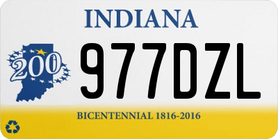 IN license plate 977DZL