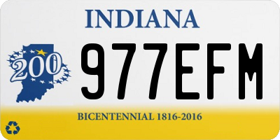 IN license plate 977EFM