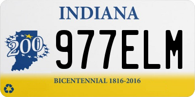IN license plate 977ELM
