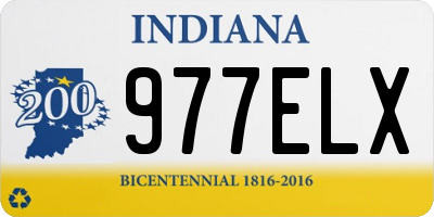 IN license plate 977ELX