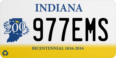IN license plate 977EMS