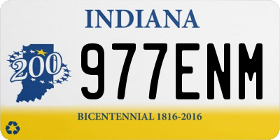IN license plate 977ENM