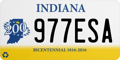 IN license plate 977ESA