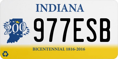 IN license plate 977ESB