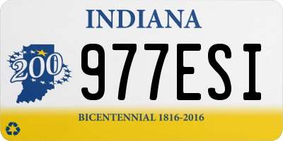 IN license plate 977ESI