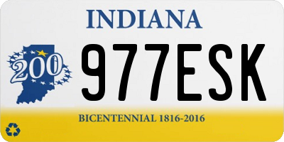 IN license plate 977ESK