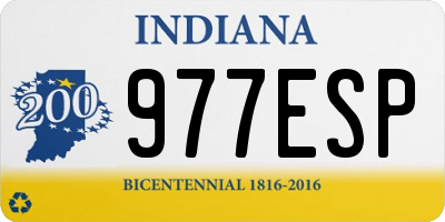 IN license plate 977ESP