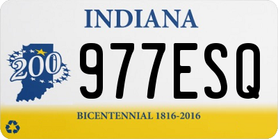 IN license plate 977ESQ