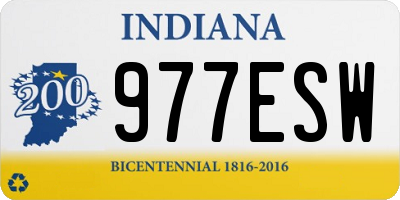 IN license plate 977ESW