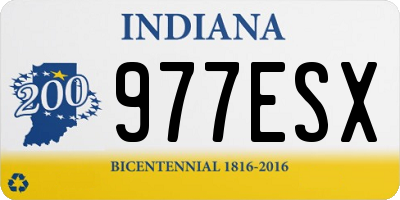 IN license plate 977ESX