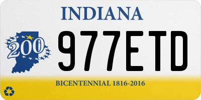 IN license plate 977ETD