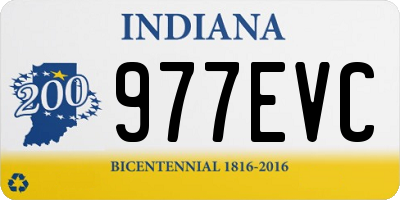 IN license plate 977EVC