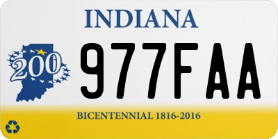 IN license plate 977FAA