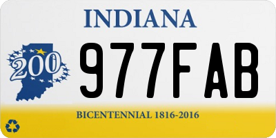 IN license plate 977FAB