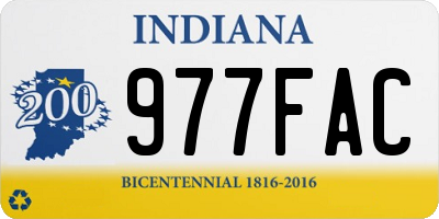 IN license plate 977FAC
