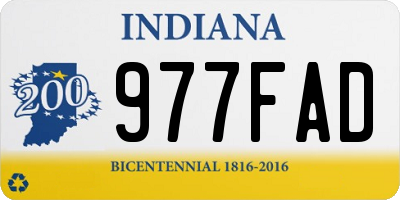IN license plate 977FAD