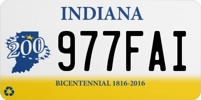 IN license plate 977FAI