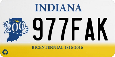 IN license plate 977FAK