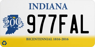 IN license plate 977FAL
