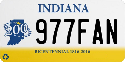 IN license plate 977FAN