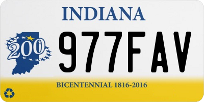 IN license plate 977FAV