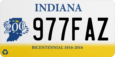 IN license plate 977FAZ