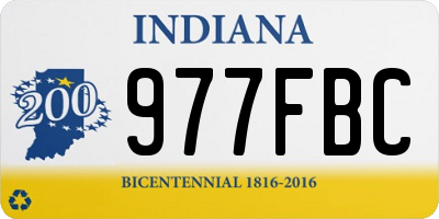 IN license plate 977FBC