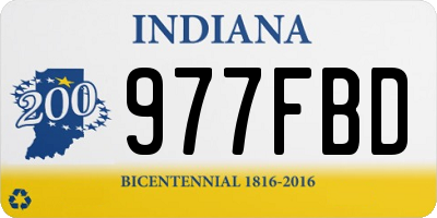 IN license plate 977FBD