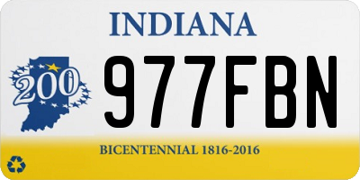 IN license plate 977FBN