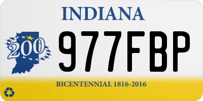 IN license plate 977FBP