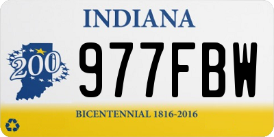 IN license plate 977FBW