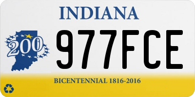 IN license plate 977FCE