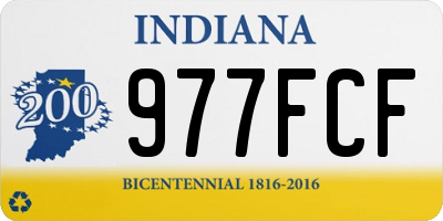 IN license plate 977FCF