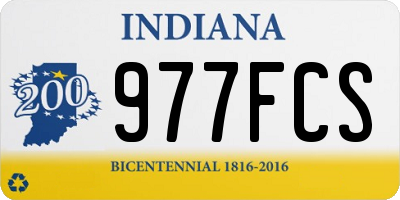 IN license plate 977FCS