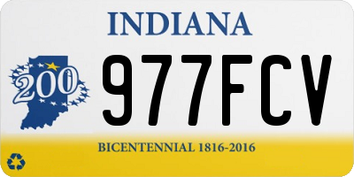 IN license plate 977FCV