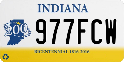 IN license plate 977FCW