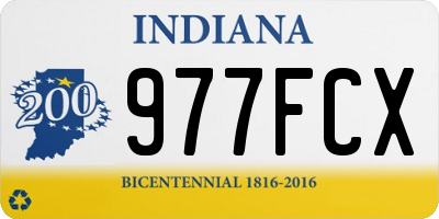 IN license plate 977FCX