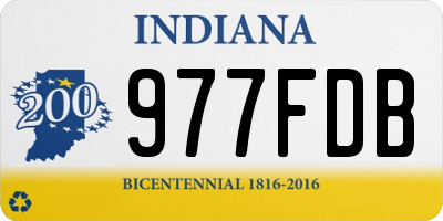 IN license plate 977FDB