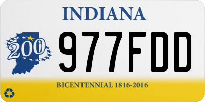 IN license plate 977FDD
