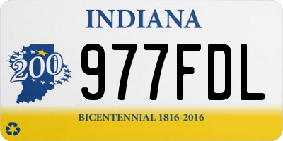 IN license plate 977FDL