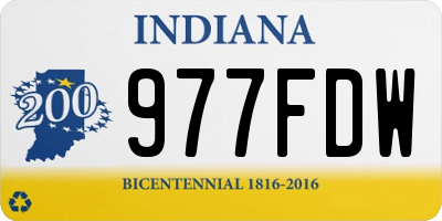 IN license plate 977FDW