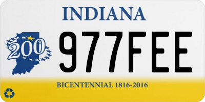 IN license plate 977FEE