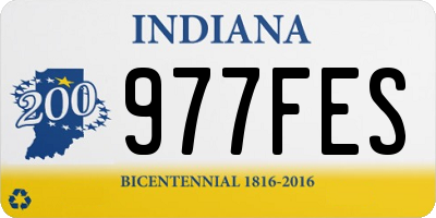 IN license plate 977FES