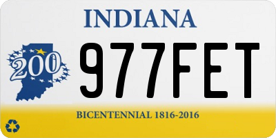 IN license plate 977FET