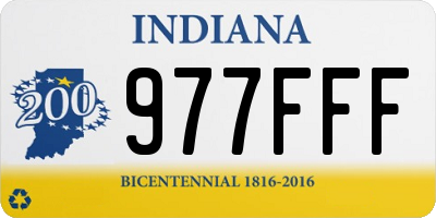 IN license plate 977FFF