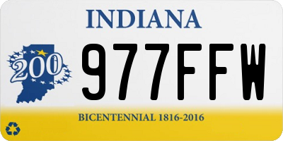IN license plate 977FFW