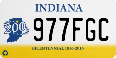 IN license plate 977FGC