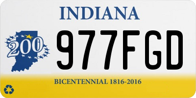 IN license plate 977FGD