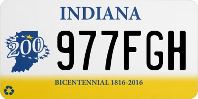 IN license plate 977FGH